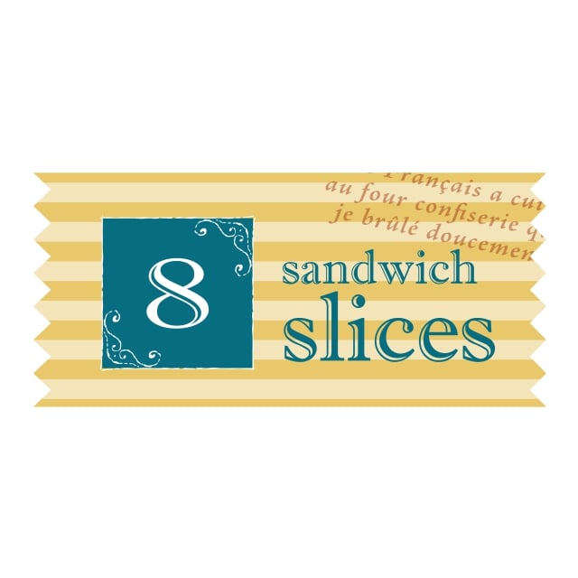 パン・お菓子 パン ラベル シール　8slices　SMラベル　HV-100　1シート12枚付　1袋360枚入【メール便O..