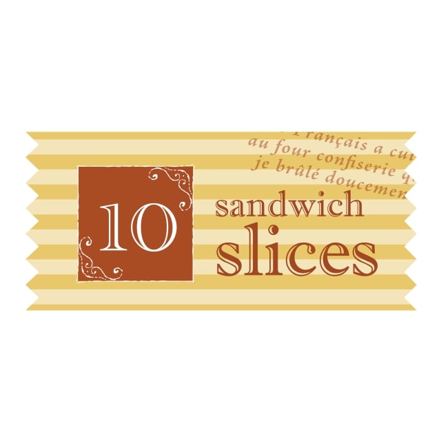 パン・お菓子 パン ラベル シール　10slices　SMラベル　HV-105　1シート12枚付　1袋360枚入【メール便..