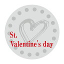催事 バレンタインデー ラベル シール St.Valentine’’sDay SMラベル 2H-5 1シート8枚付 1袋200枚入【メール便OK】(3)