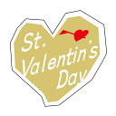 催事 バレンタインデー ラベル シール St.Valentine’’s Day SMラベル 2H-7 1シート12枚付 1袋300枚入【メール便OK】