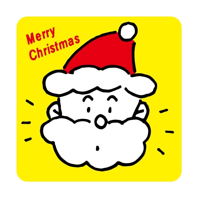 樂天商城 - 催事 クリスマス ラベル シール　MERRY CHRISTMAS びっくりサンタ柄　SMラベル　B-624　1シート15枚付　1袋750枚入【メール便OK】