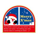 催事 クリスマス ラベル シール Merry X’’mas 窓サンタ SMラベル GY-105 1シート12枚付 1袋300枚入【メール便OK】(3)