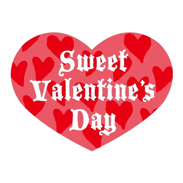 Rakuten - 催事 バレンタイン ラベル シール　Sweet Valentines Day　SMラベル　GY-126　1シート8枚付　1袋200枚入【メール便OK】