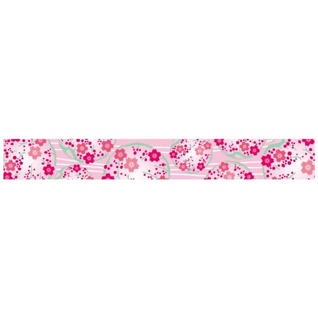 帯ラベル 100枚 春 桜柄1 惣菜 お弁当 35×270mm ラベル シール お惣菜 テイクアウト 季節 販売促進 お花見 SMラベル GY-141