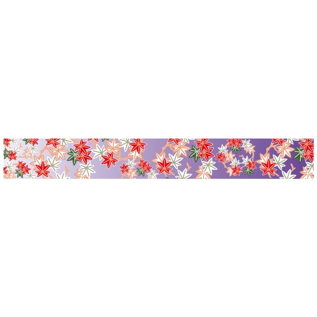 惣菜 お弁当 ラベル シール　帯ラベル　秋　紅葉柄　SMラベル　GY-144　1シート2枚付　1袋100枚入【メール便OK】