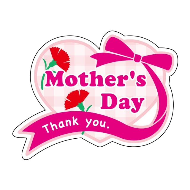 樂天商城 - 催事 母の日 ラベル シール　Mother’’sDay　Thankyou　SMラベル　GY-197　1シート10枚付　1袋300枚入【メール便OK】