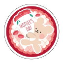 催事 母の日 ラベル シール MOTHER’’S DAY クマ SMラベル GY-233 1シート10枚付 1袋500枚入【メール便OK】