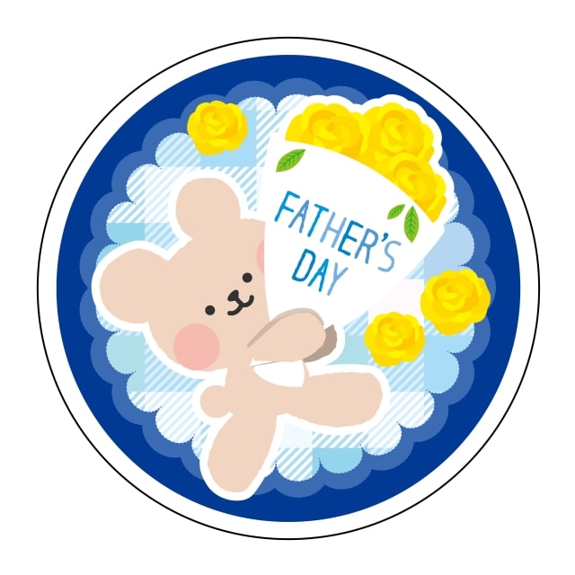 樂天商城 - 催事 父の日 ラベル シール　FATHER’’S DAY クマ　SMラベル　GY-235　1シート10枚付　1袋500枚入【メール便OK】