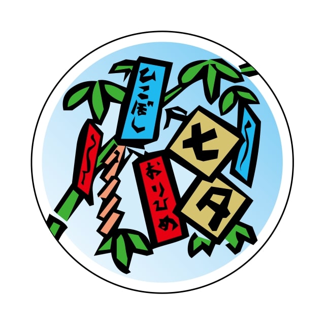 樂天商城 - 催事 父の日 ラベル シール　七夕　短冊25Φ　SMラベル　K-1272　1シート20枚付　1袋1000枚入【メール便OK】