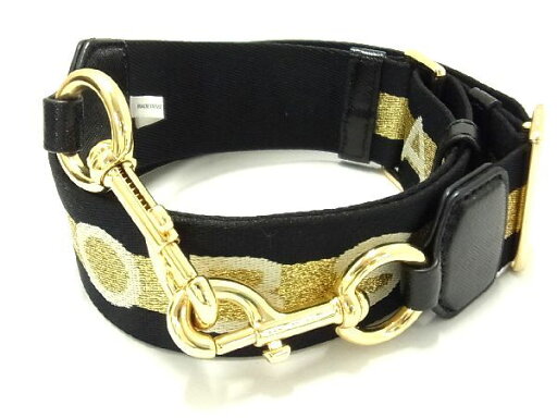 ■極美品■ MARC JACOBS マークジェイコブス ウェビング バッグ用 ショルダーストラップ 斜め掛け ブラック系×ゴールド系 AI3408NZ ■極美品■ MARC JACOBS マークジェイコブス ウェビング バッグ用 ショルダーストラップ 斜め掛け ブラック系×ゴールド系 AI3408NZ