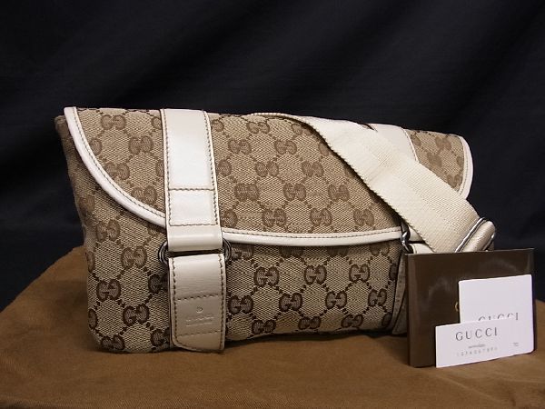 グッチ ハンドバッグ ■新品■未使用■ GUCCI グッチ 181543 GG柄 GGキャンバス×レザー ショルダーバッグ ボディバッグ レディース ブラウン系 AT3554