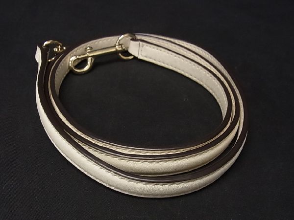 ■美品■ COACH コーチ レザー ショルダーストラップ バッグ用 肩掛け 斜めがけ レディース アイボリー系 DA1684CZ