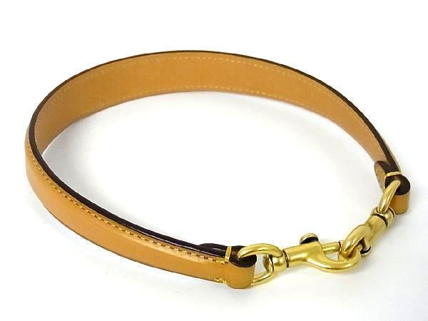 ■新品同様■ COACH コーチ レザー ゴールド金具 バッグ用 ショルダーストラップ メンズ レディース ベージュ系 Y6326