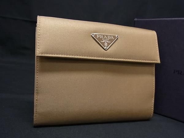 ■新品■未使用■ PRADA プラダ テスートナイロン 二つ折り 財布 ウォレット 小銭入れ 札入れ ライトブラウン系 AS8202