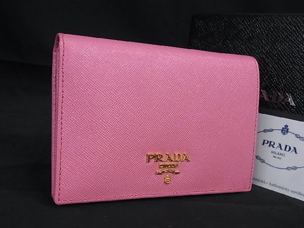 プラダ 二つ折り財布 レディース ■新品■未使用■ PRADA プラダ 1M0668 サフィアーノレザー 二つ折り 財布 ウォレット レディース ピンク系 AV0039