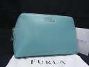 フルラ ■新品■未使用■ FURLA フルラ レザー ポーチ マルチケース 小物入れ レディース ブルー系 AV5419