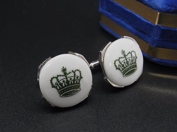 Royal Copenhagen ロイヤル コペンハーゲン カフスボタン カフリンクス アクセサリー オフホワイト系×シルバー系 DP4180