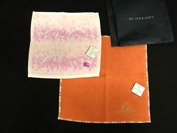 ■新品同様■ BURBERRY バーバリー ハンカチ ハンカチーフ 2点セット まとめ売り DF6048