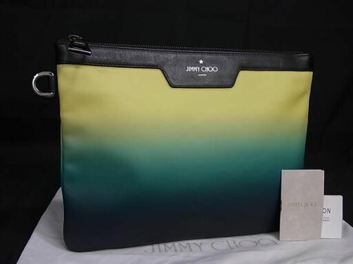 ■新品■未使用■ JIMMY CHOO ジミーチュウ デレク レザー グラデーション クラッチバッグ セカンドバッグ グリーン系 AZ4028 ■新品■未使用■ JIMMY CHOO ジミーチュウ デレク レザー グラデーション クラッチバッグ セカンドバッグ グリーン系 AZ4028