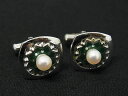 MIKIMOTO ミキモト 本真珠 アコヤ真珠 パール SV925 カフス カフリンクス アクセサリー メンズ シルバー系×ブルー系 DF8937 冠婚葬祭 結...