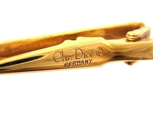 ChristianDior クリスチャンディオール ネクタイピン タイクリップ アクセサリー 紳士 メンズ ゴールド系 DG1144 冠婚葬祭 結婚式 葬式