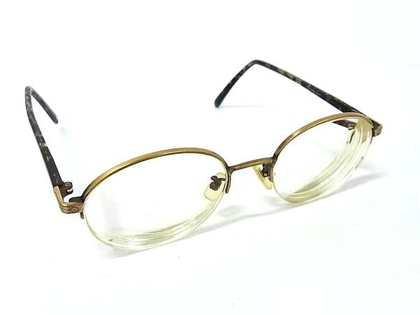 乐天商城 - renoma レノマ 度入り マーブル調 メガネ 眼鏡 めがね レディース メンズ ブラック系×ゴールド系 DM2635