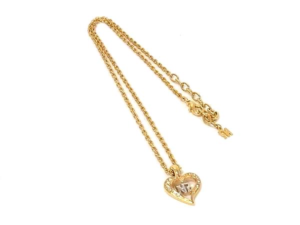 乐天商城 - ■美品■ NINA RICCI ニナリッチ ラインストーン ネックレス ペンダント アクセサリー ゴールド系 DM2889