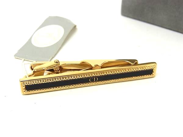 ■新品同様■ ChristianDior クリスチャンディオール ヴィンテージ タイクリップ ネクタイピン アクセサリー ゴールド系 DN6695