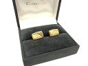 ■美品■ ChristianDior クリスチャンディオール CDロゴ カフスボタン カフリンクス アクセサリー 紳士 メンズ ゴールド系 DF7516 冠婚葬...