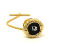 ■極美品■ ChristianDior クリスチャンディオール ネクタイピン タイチェーン アクセサリー メンズ ゴールド系×ブラック系 DF8841 冠婚葬祭...