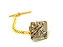 ■美品■ ChristianDior クリスチャンディオール タイタック ネクタイピン アクセサリー メンズ シルバー系×ゴールド系 DG0183 冠婚葬祭 結...