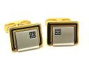 ■美品■ GIVENCHY ジバンシィ カフリンクス カフスボタン アクセサリー 紳士 メンズ シルバー系×ゴールド系 DG1768 冠婚葬祭 結婚式 葬式