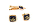 ■美品■ OKURA CHINA 大倉陶園 カフリンクス ネクタイピン タイクリップ 2点セット シャンパンゴールド系 DI3157