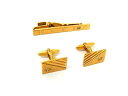 dunhill ダンヒル カフスボタン ネクタイピン アクセサリー 2点セット ビジネス 紳士 メンズ ゴールド系 DI3999