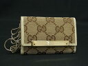 ■極美品■ GUCCI グッチ 127048 GG柄 GGキャンバス×レザー 6連 キーケース 鍵入れ レディース メンズ ブラウン系 FF1275