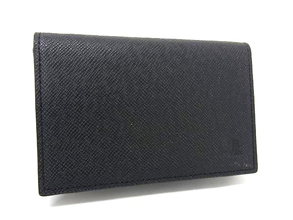 ■美品■ LANVIN ランバン レザー カードケース カード入れ 名刺入れ パスケース 定期入れ ビジネス 紳士 メンズ ブラック系 DM3374
