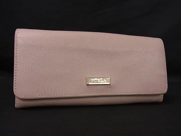樂天商城 - ■美品■ FURLA フルラ レザー 二つ折り 長財布 ウォレット 札入れ 小銭入れ カード入れ レディース ピンクベージュ系 DM3379
