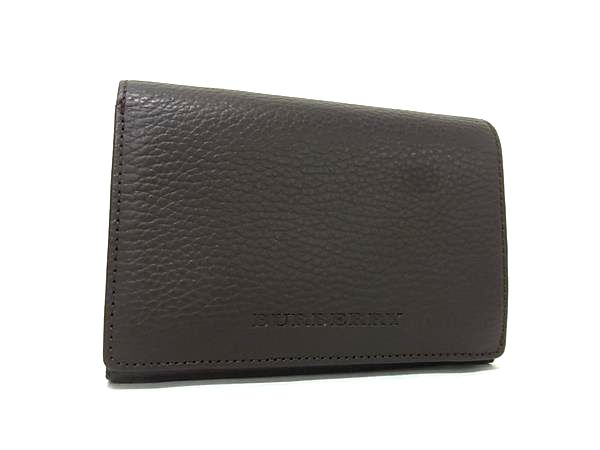 ■極美品■ BURBERRY バーバリー レザー 二つ折り 財布 ウォレット 札入れ 小銭入れ カード入れ レディース ブラウン系 FS6622