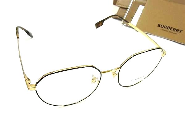 ■極美品■ BURBERRY バーバリー B 1370-D 1318 メガネ 眼鏡 めがね メンズ レディース ゴールド系 BN4910