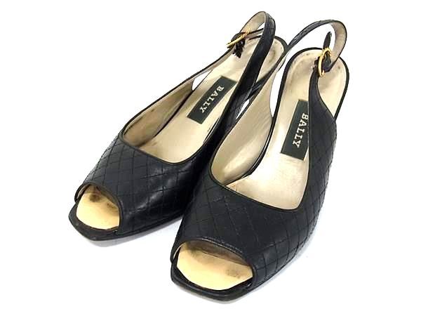 BALLY �Х꡼ �쥶�� �����ץ�ȥ� �ҡ��� ������� ������6M (��23.5cm) �� ���塼�� ��ǥ����� �֥�å��� DF8592