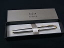 ■極美品■ PARKER パーカー 万年筆 筆記用具 文房具 ステーショナリー シルバー系×ゴールド系 DH4303