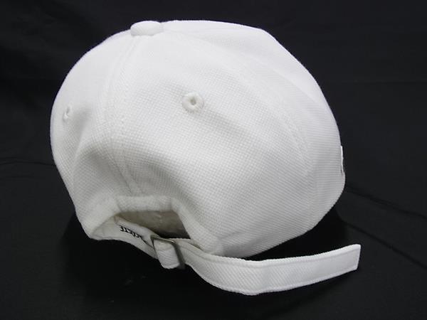 ■美品■ LACOSTE ラコステ コットン100％ ベースボールキャップ 帽子 レディース メンズ ホワイト系 DI1099