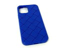BOTTEGA VENETA ボッテガヴェネタ イントレチャート ラバー iPhone12Pro対応 アイフォンケース スマホケース ブルー系 BN4340