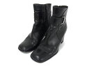 BALLY バリー レザー ショートブーツ 表記サイズ37 (約24.0cm) 靴 シューズ レディース ブラック系 DG5331