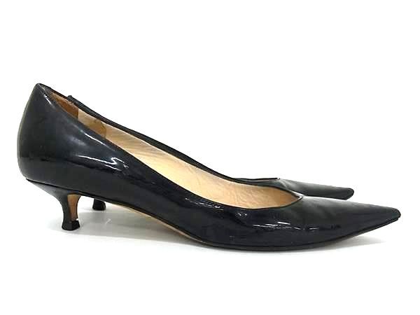 JIMMY CHOO ジミーチュウ パテントレザー ヒール パンプス 表記サイズ 36(約23.0cm) 靴 シューズ レディース ブラック系 DG5337