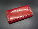 LOUIS VUITTON ルイヴィトン M91976 モノグラムヴェルニ ミュルティクレ4 4連 キーケース 鍵入れ ポムダムール レッド系 DG6984(4)