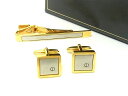 ■美品■ dunhill ダンヒル ネクタイピン カフスボタン カフリンクス アクセサリー ビジネス メンズ ゴールド系×シルバー系 DH5250(4)