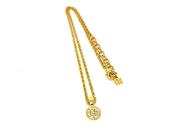 樂天商城 - ■極美品■ NINA RICCI ニナリッチ ラインストーン ネックレス ペンダント アクセサリー レディース ゴールド系 DH5506