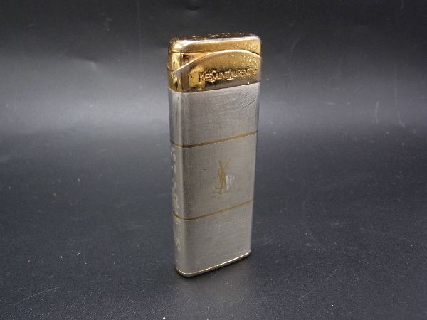 YVESSAINTLAURENT イヴサンローラン ライター 高級ガスライター 喫煙具 喫煙グッズ シルバー系×ゴールド系 DF1964