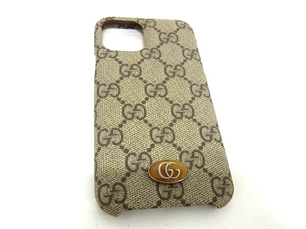 グッチ スマホケース レディース ■新品■未使用■ GUCCI グッチ 623093 GG柄 PVC iPhone 11pro対応 iPhoneケース アイフォンケース スマホケース ブラウン系 BI0477